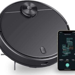 Wyze Wi-Fi Connected Robotic Vacuum with LiDAR Room Mapping, Ideal for Pet Hair, Hard Floors and Carpets