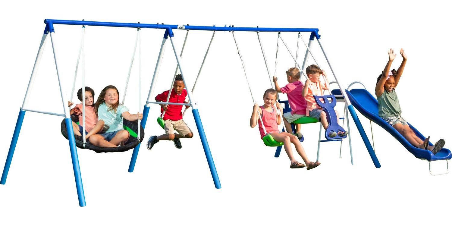 XDP Recreation All Star Playground Metal Swing Set for up to 7 Children - Image 4