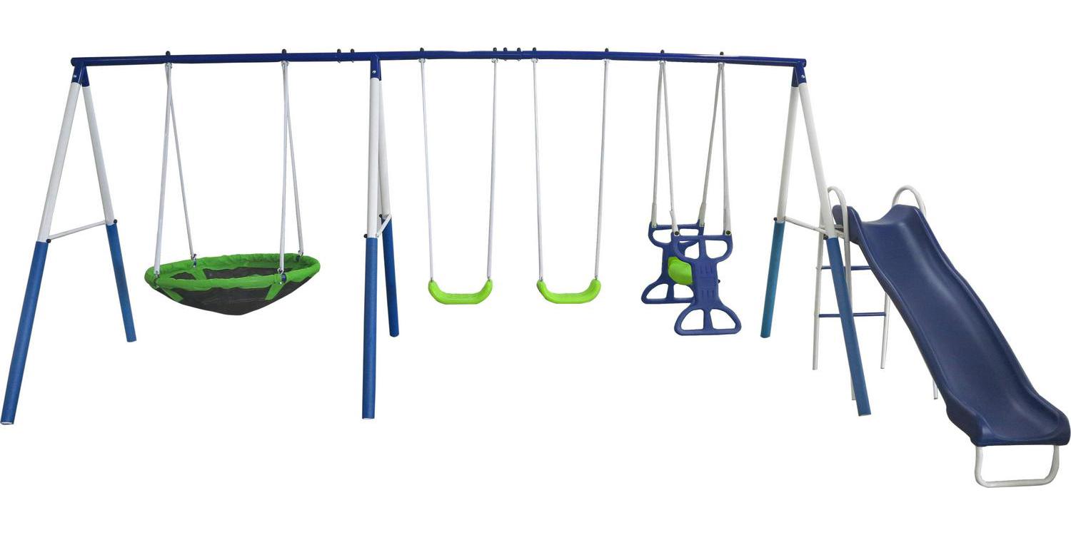 XDP Recreation All Star Playground Metal Swing Set for up to 7 Children - Image 5