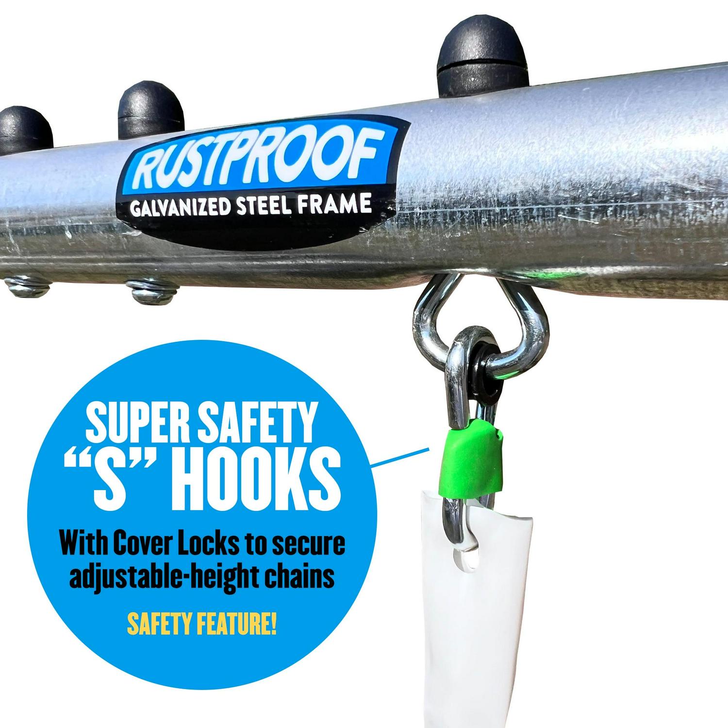 XDP Recreation Firefly Metal Frame Swing Set with 2 Firefly™-LED Swing Seats, Super Disc Swing, & Wave Slide - Image 9