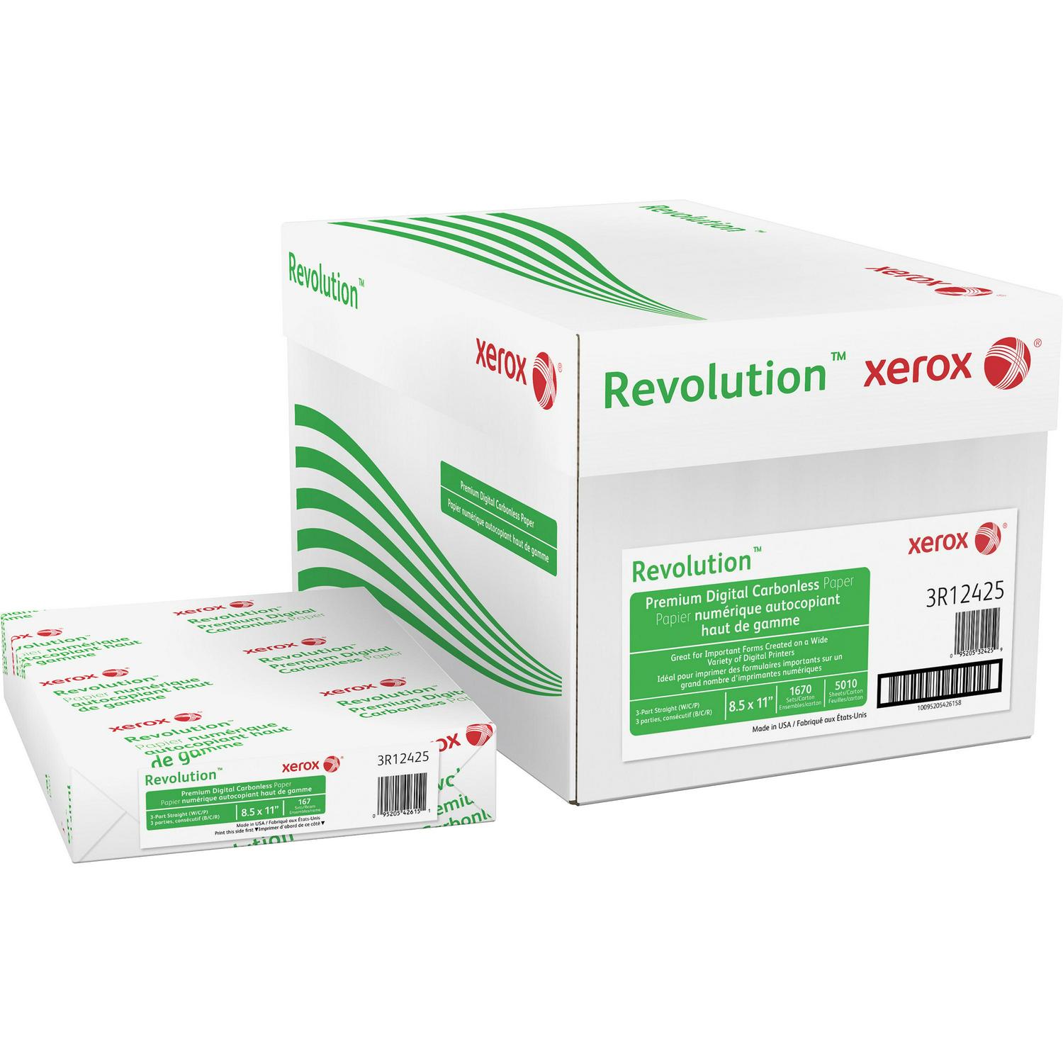 Revolution Carbonless 3-Part Paper, 8.5 x 11, White/Canary/Pink, 5, 000/Carton - Image 3