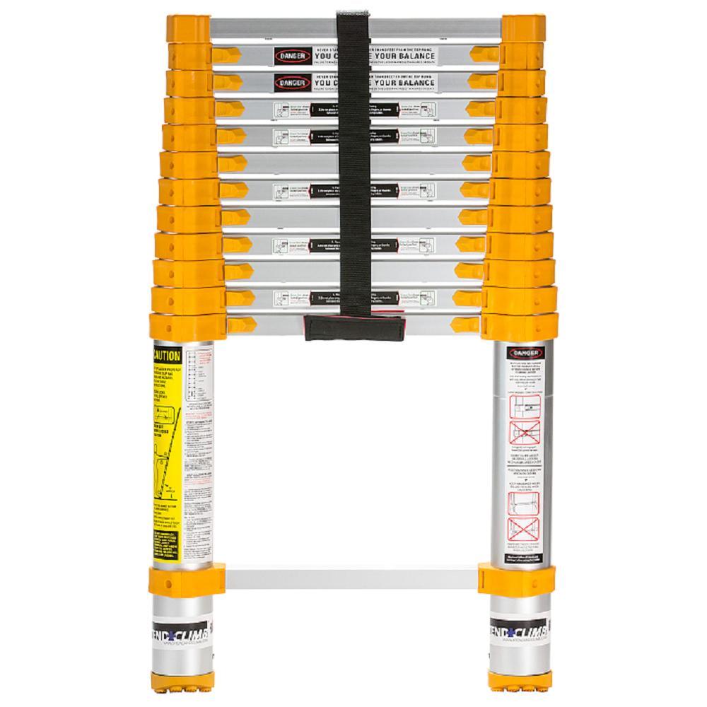 Xtend+Climb Home Series 770P Telescoping Ladder, 225 lb Weight Capacity, 13-Step, Aluminum Alloy, Gr - Image 2