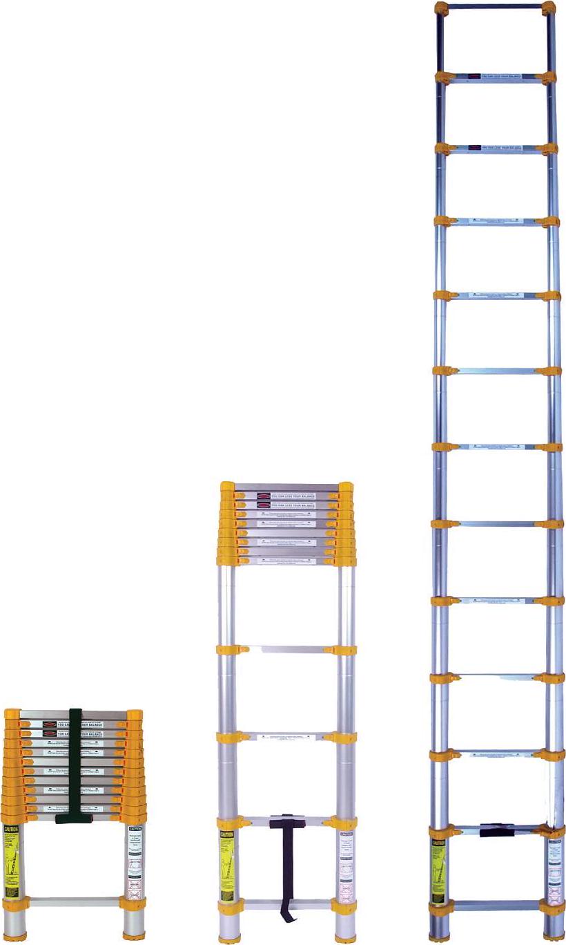 Xtend+Climb Home Series 770P Telescoping Ladder, 225 lb Weight Capacity, 13-Step, Aluminum Alloy, Gr