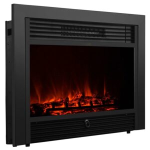 XtremepowerUS - Fireplace Heater 28.5" Wall Mount, 1500 Watts, Realistic Wood with Remote Control