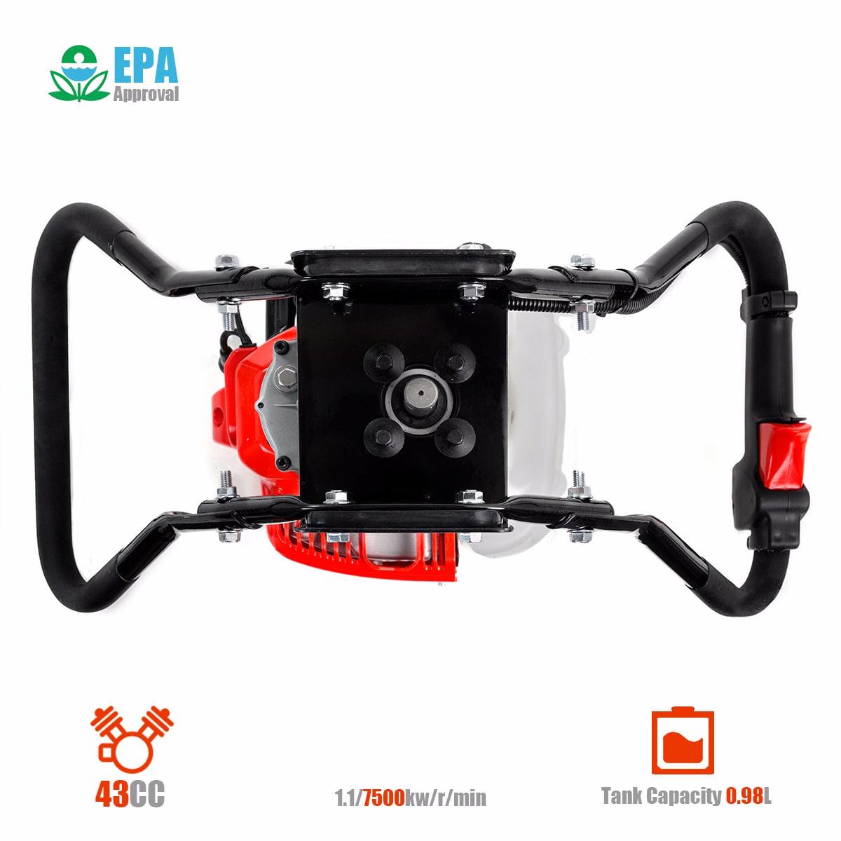 XtremepowerUS 43cc Gas Powered Auger Post Hole Digger, With 8" Earth Auger Drill Bit, For Farmland Garden, Fence Digger - Image 3