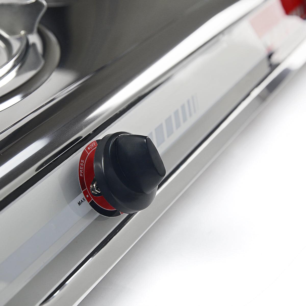 XtremepowerUS Outdoor 2 Burner Propane Stove With Stand, Portable Gas Stove, Auto Ignition, Regulator - Image 2