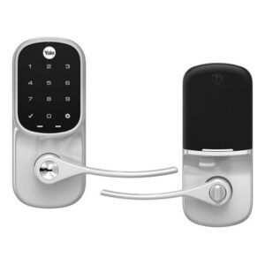 Yale Touch Keypad Door Lever for Non-Latch Doors - Keyless Entry with Pin Code Unlock and Automatic or One-Touch Lock, Satin Nickel