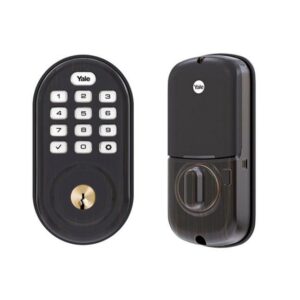 Yale YRD216ZW20BP Assure Lock Push Button Deadbolt with Z-Wave Oil Rubbed Bronze Finish