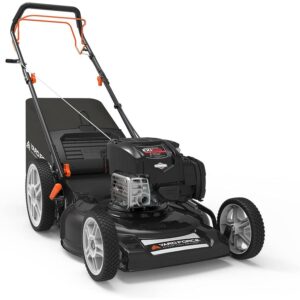 Yard Force YF22-3N1SP Self-Propelled Lawn Mower - 150cc Briggs & Stratton Engine, 22” Steel Deck, 3-in-1 Cutting System, Single-Lever Height Adjustment, Compact Fold Handle, 2-Year Warranty