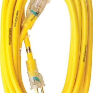 Yellow Jacket 2885 12/3 100' Yellow SJTW Heavy-Duty Extension Cord