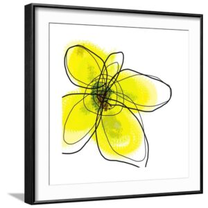 Yellow Petals 1, Abstract Botanical Framed Art Print Wall Art by Jan Weiss Sold by Art.Com