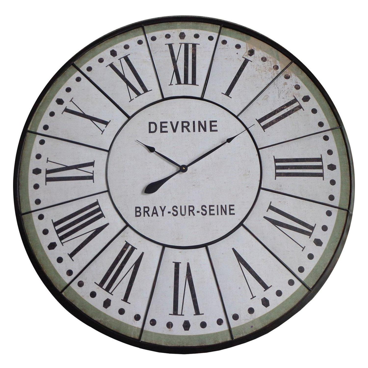 Yosemite Home Decor CLKB1404172 Circular Iron Wall Clock