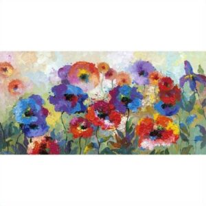 Yosemite Home Decor 'Flower Garden' Fabric Canvas in Multi-Color