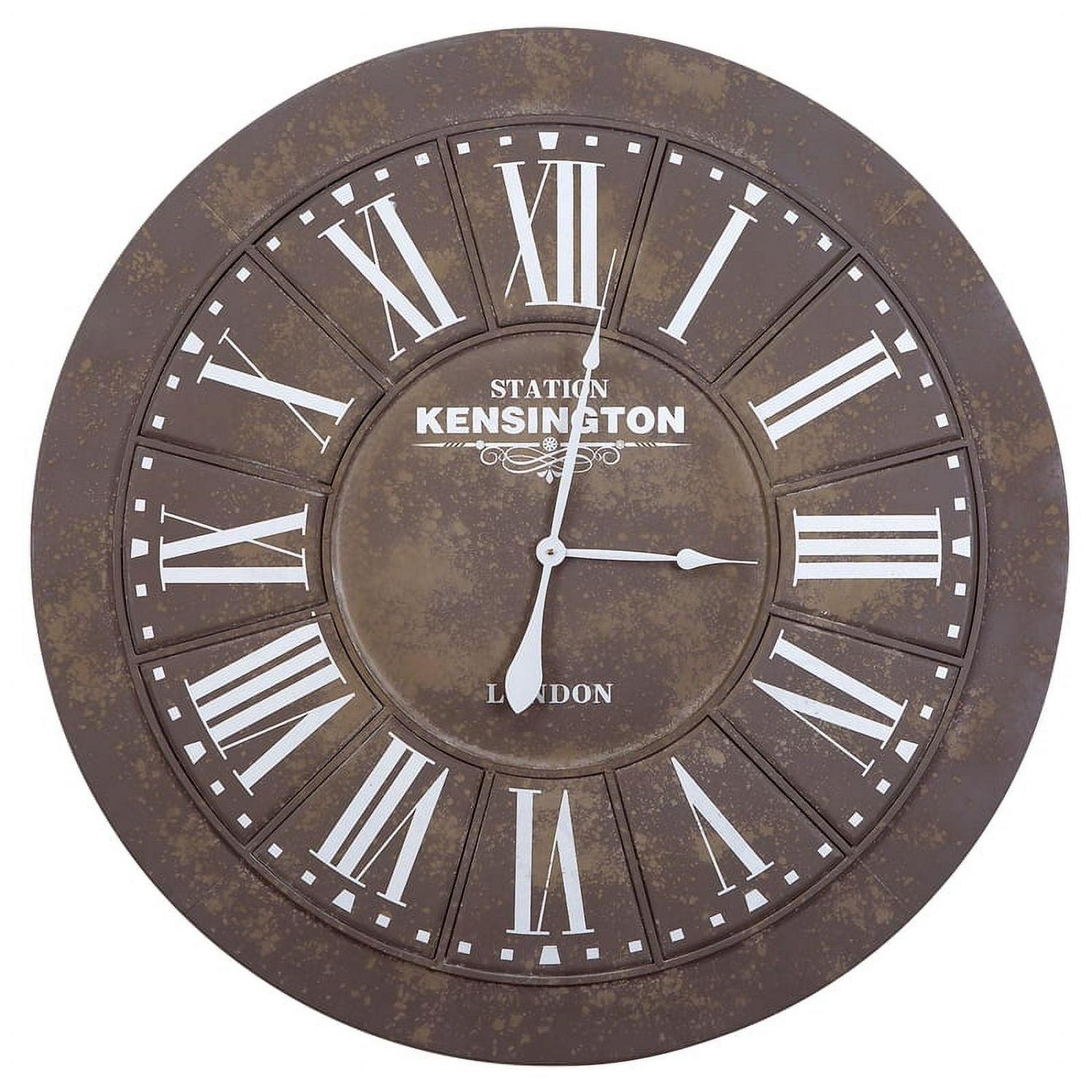 YOSEMITE HOME DECOR CLKB2A175 Big Iron Wall Clock with Screen Printing
