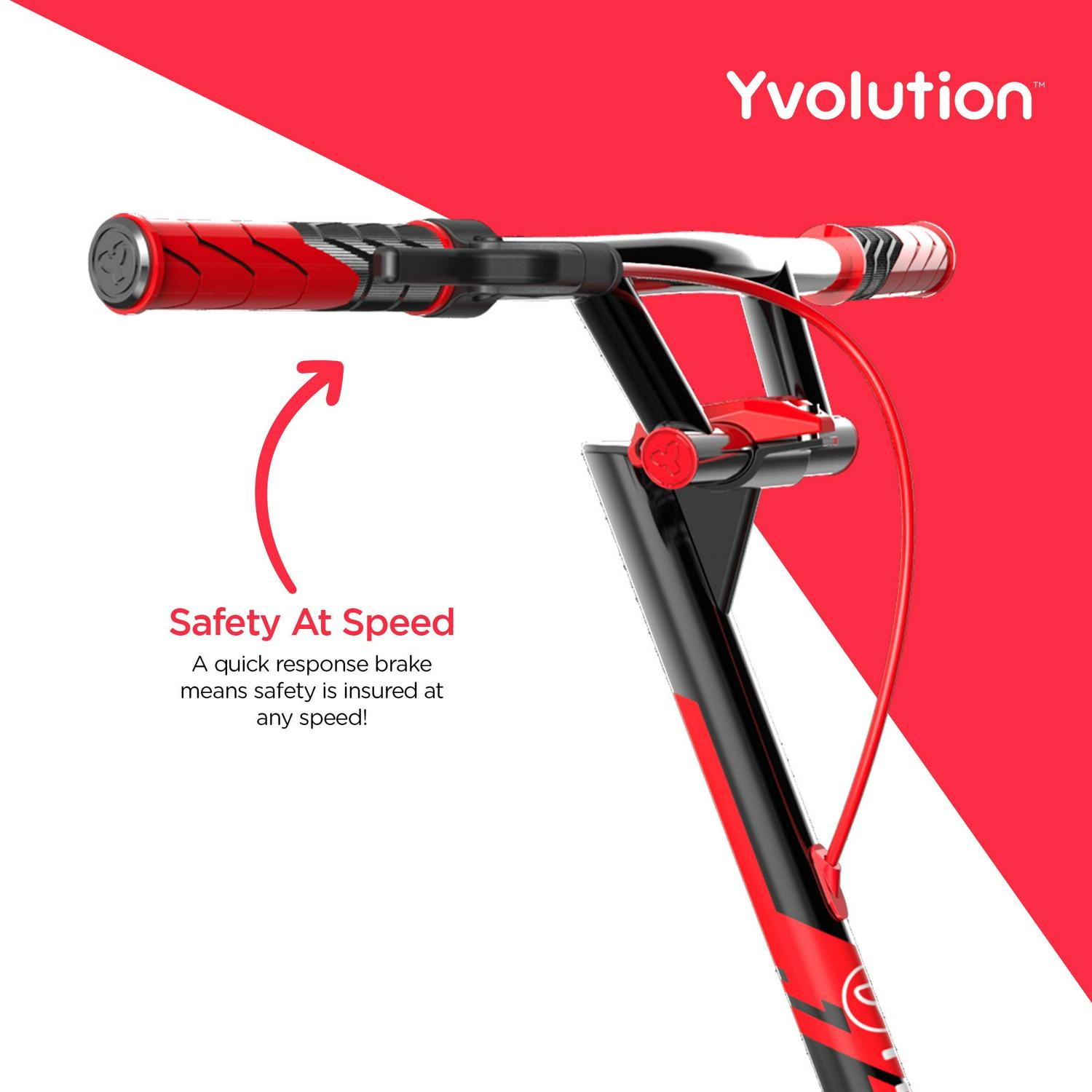 Yvolution Fliker Lift 3 Wheels Kids Drift Scooter, Wiggle Scooter from Age 7+ (Red) Unisex - Image 4