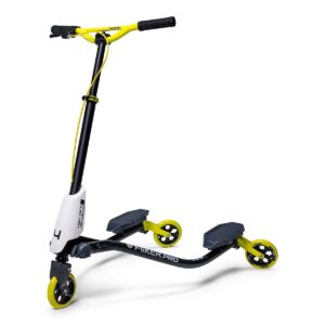 Yvolution Y Fliker Pro Kids Drift Scooter 3-Wheels 7+ Black/Yellow