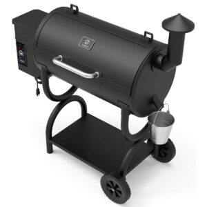 Z GRILLS Wood Pellet Grill & Smoker, 585 Sq.in Cooking Area, 8-in-1 BBQ Grill, Stainless Steel, Automatic Temperature Control, ZPG-550A2E