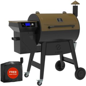 Z GRILLS 697 sq.in. 8-in-1 Wood Pellet Grill & Smoker with PID V3.0 Controller, LCD Screen, Meat Probes and Rain Cover, Bronze