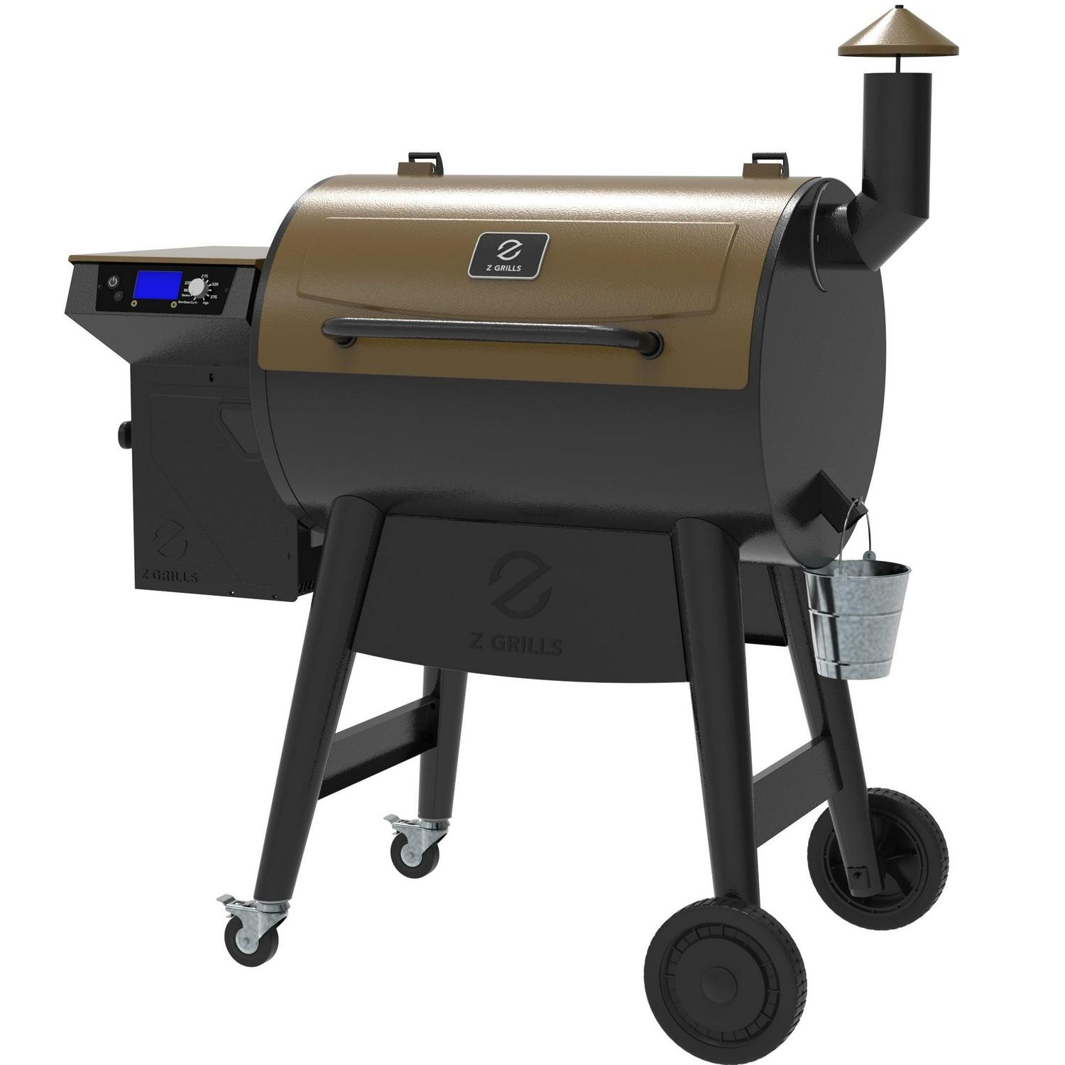 Z GRILLS 697 sq.in. 8-in-1 Wood Pellet Grill & Smoker with PID V3.0 Controller, LCD Screen, Meat Probes and Rain Cover, Bronze - Image 2