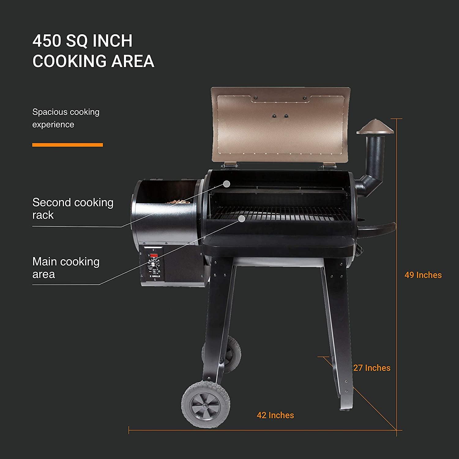 Z Grills ZPG-450A Wood Pellet Grill & Smoker Upgrade 8 in 1 BBQ with Cover Included Bronze 459 sq. in. - Image 3
