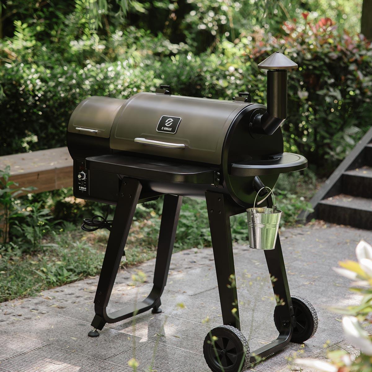 Z Grills ZPG-450A Wood Pellet Grill & Smoker Upgrade 8 in 1 BBQ with Cover Included Bronze 459 sq. in. - Image 2