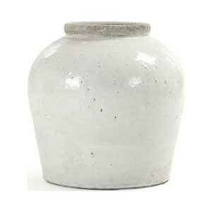 Zentique 4869L A25A Ceramic Jar, White