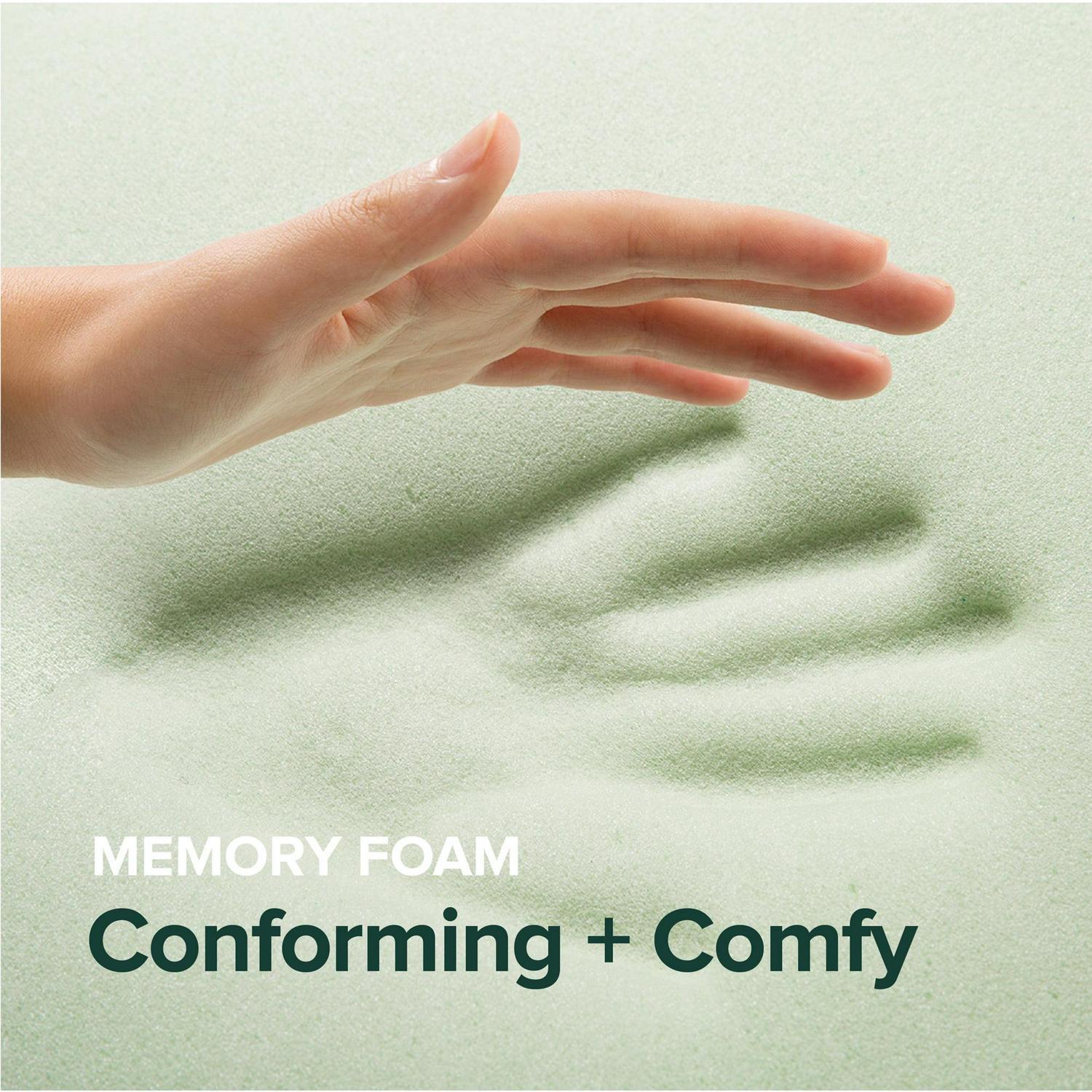 Zinus 4" Green Tea Pressure Relief Memory Foam Mattress Topper, Queen - Image 4