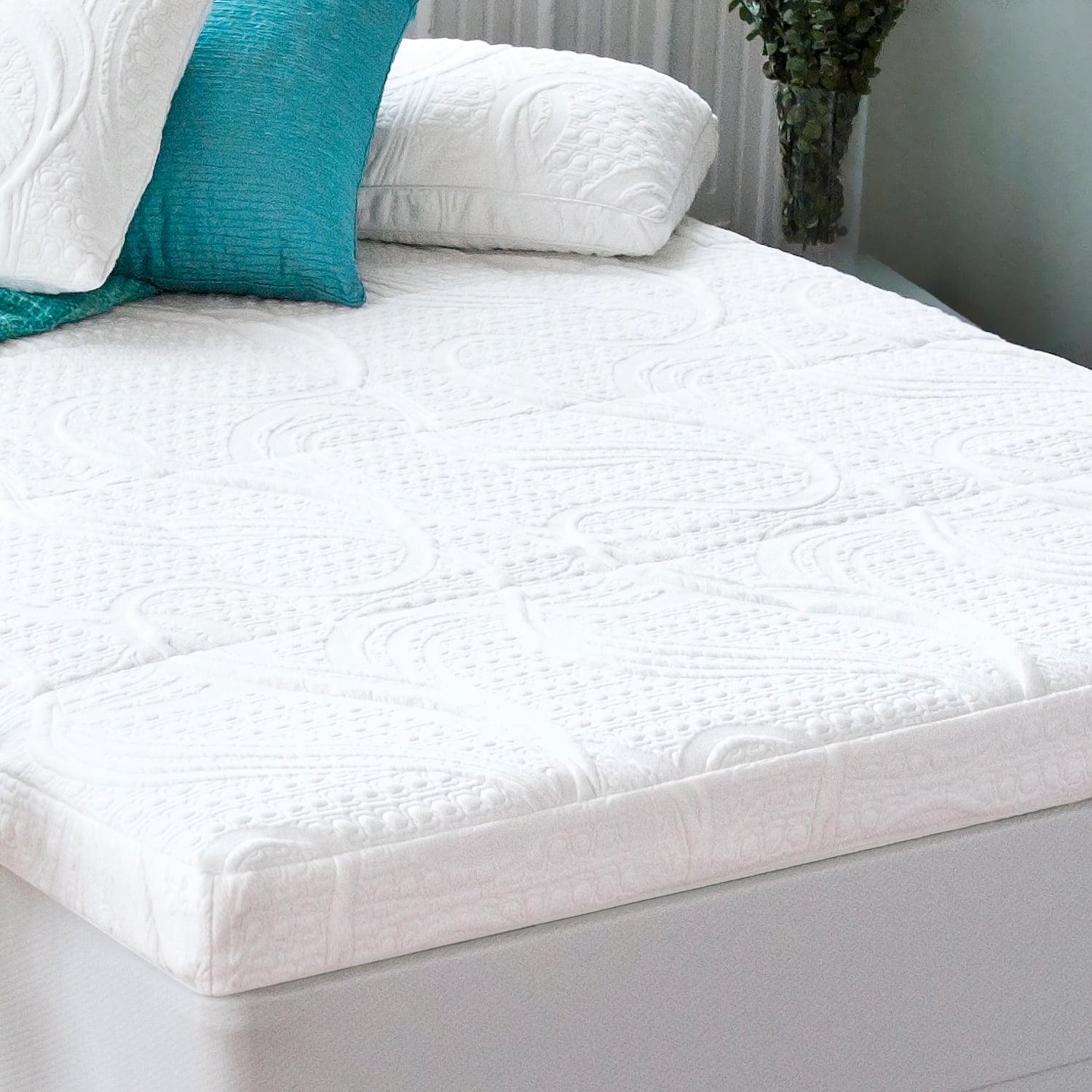 Zinus 4" Green Tea Pressure Relief Memory Foam Mattress Topper, Queen