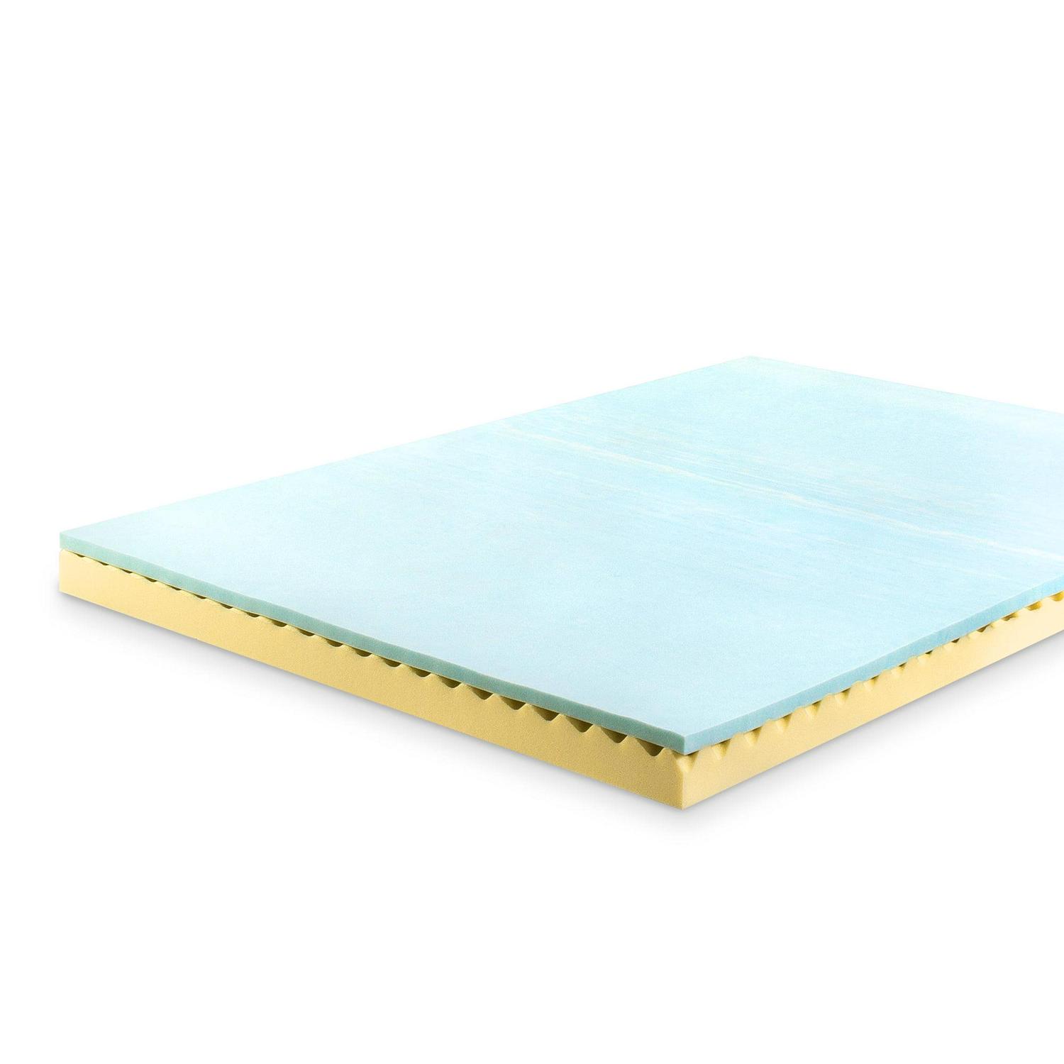 Zinus 4" Swirl Gel Cooling Memory Foam Mattress Topper, Queen - Image 5