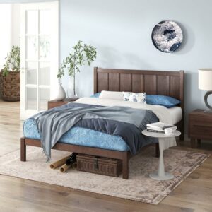 Zinus Adrian 42" Acacia Wood Rustic Platform Bed Frame, Full