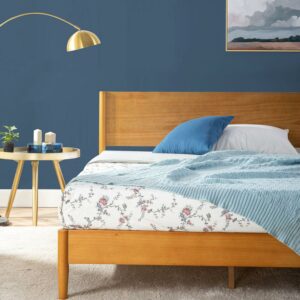 Zinus Allen 35" Mid Century Wood Platform Bed Frame, Queen
