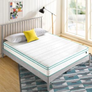 Zinus Green Tea Infused Euro Top 8  Innerspring Mattress, Adult, Queen