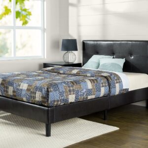 Zinus Kitch 44" Faux Leather Upholstered Platform Bed Frame, Full