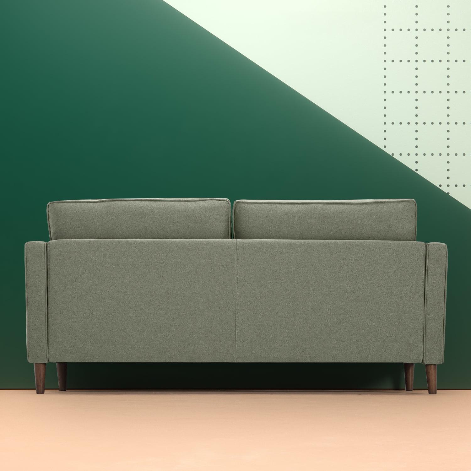 Zinus 74" Lauren Sofa Couch, Green Polyester - Image 5