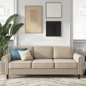Zinus Madison Sofa Couch, Oatmeal Beige