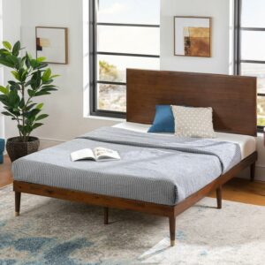 Zinus Raymond 38" Wood Platform Bed Frame with Adjustable Wood Headboard, Queen