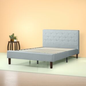 Zinus Shalini 41" Upholstered Platform Bed, Sage Grey, Full