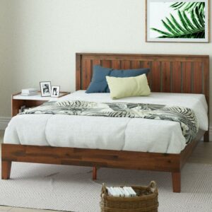 Zinus Vivek 37" Deluxe Wood Platform Bed Frame with Headboard, Queen