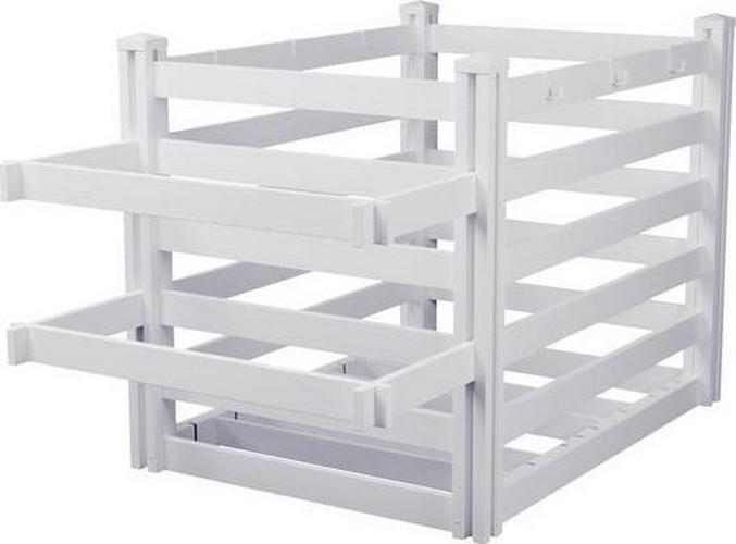 38in H x 64in W x 36in L (1 Unit) Freestanding Zippity Pool Float Storage Organizer, Vinyl Pool Equipment Enclosure for Outdoor Toy Storage, Outdoor Storage Box & Pool Deck Caddy w/ Dividers, ZP19061 - Image 7