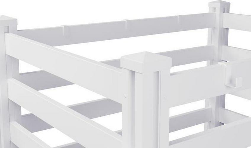 38in H x 64in W x 36in L (1 Unit) Freestanding Zippity Pool Float Storage Organizer, Vinyl Pool Equipment Enclosure for Outdoor Toy Storage, Outdoor Storage Box & Pool Deck Caddy w/ Dividers, ZP19061 - Image 10