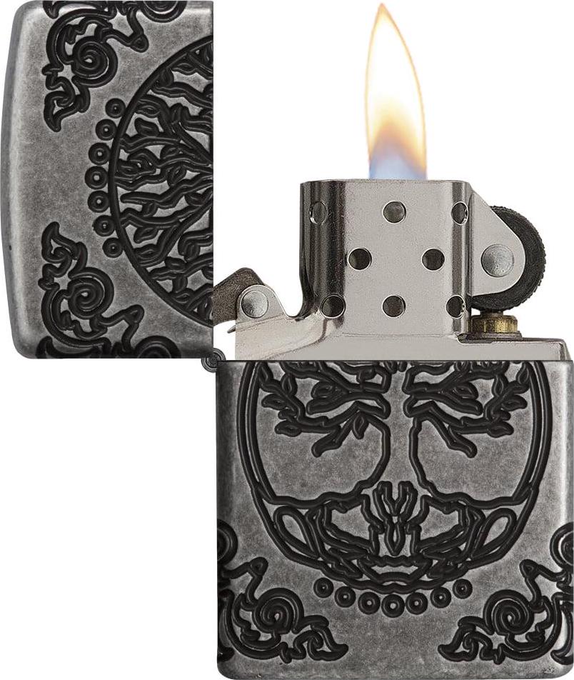 Zippo Armor Tree of Life Design Windproof Pocket Lighter - Image 4