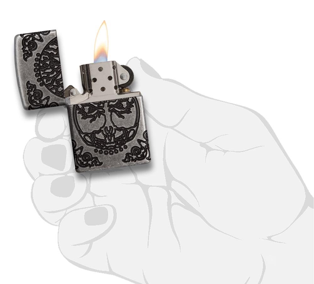 Zippo Armor Tree of Life Design Windproof Pocket Lighter - Image 6