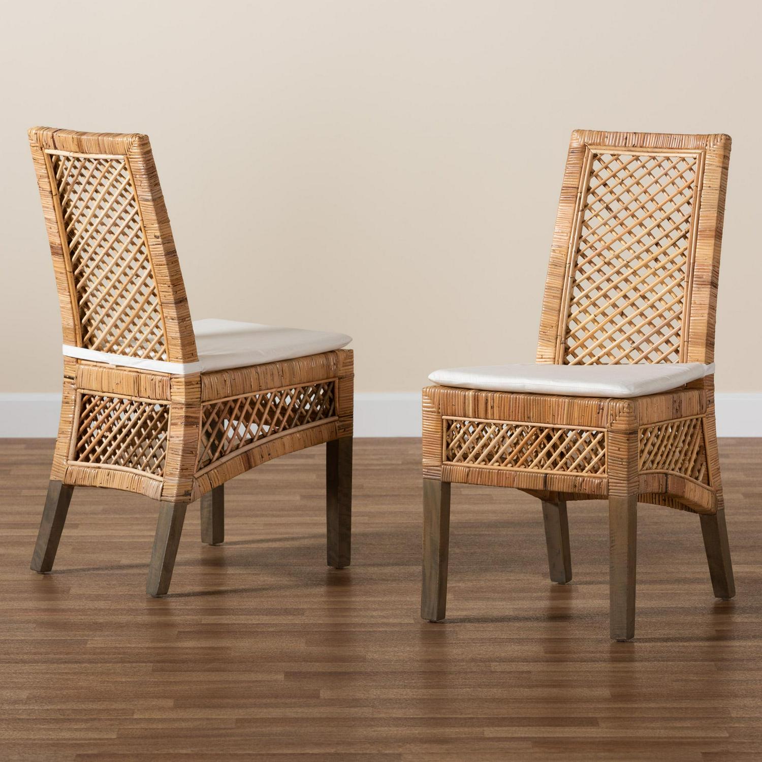 bali & pari Dining Chair, Set of 2, Brown - Image 8