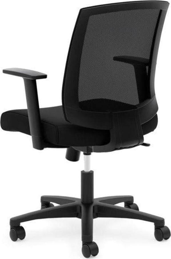 basyx VL511 Mesh Mid-Back Task Chair with Arms, Black - Image 7