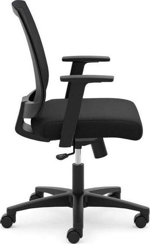 basyx VL511 Mesh Mid-Back Task Chair with Arms, Black - Image 4