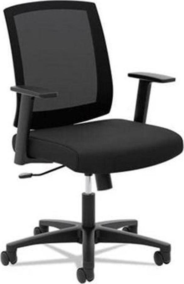 basyx VL511 Mesh Mid-Back Task Chair with Arms, Black - Image 9
