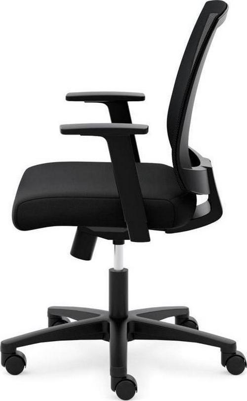 basyx VL511 Mesh Mid-Back Task Chair with Arms, Black - Image 2