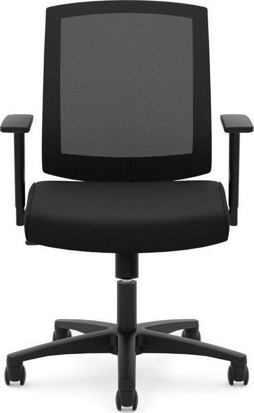 basyx VL511 Mesh Mid-Back Task Chair with Arms, Black