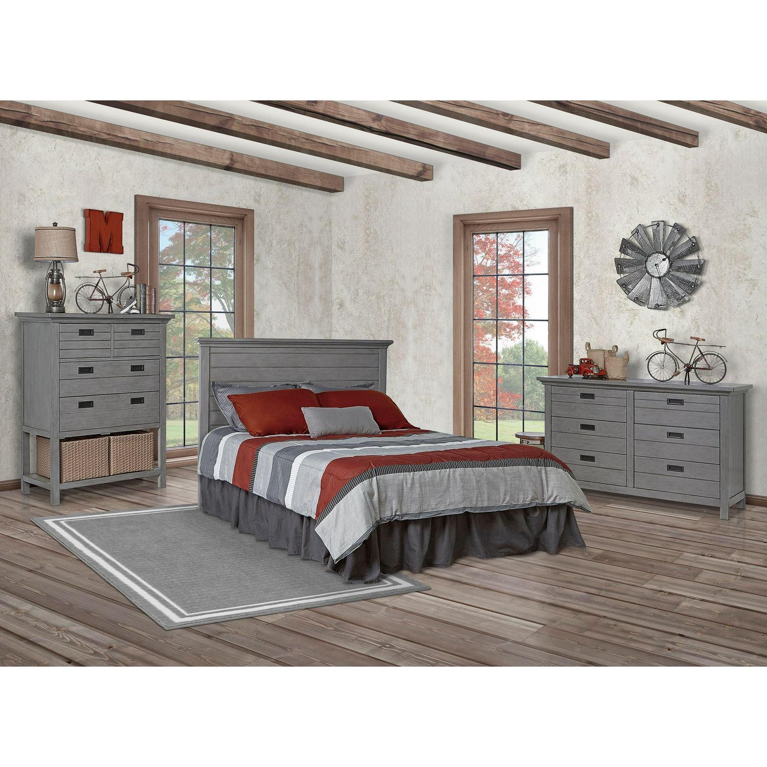 evolur Waverly 5-in-1 Full Panel Convertible Crib, Rustic Grey - Image 16