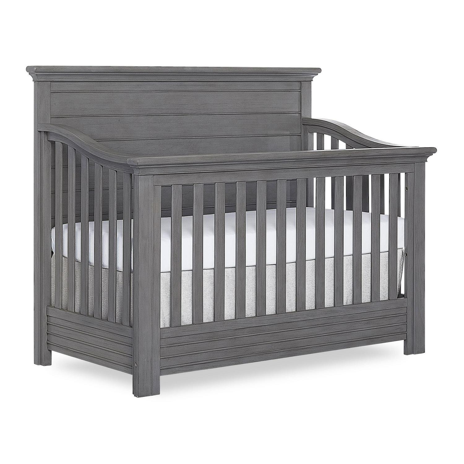 evolur Waverly 5-in-1 Full Panel Convertible Crib, Rustic Grey - Image 7